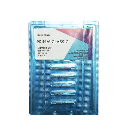Prima Dental Cylinder Flat End Air Rotor Diamond Burs (Pack of 5 ...