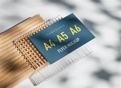 A4, A5, A6 Landscape Flyer Mockup | Free PSD Templates