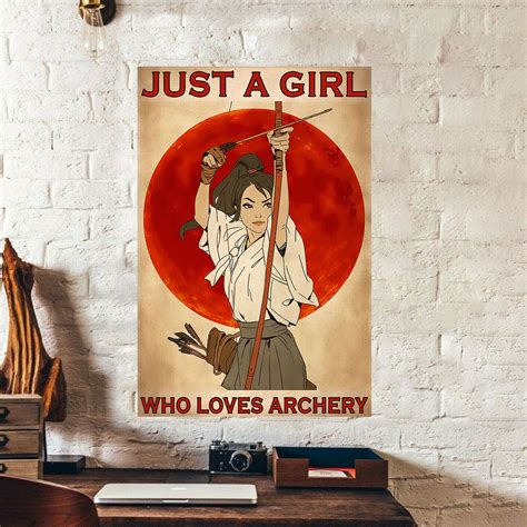 Just A Girl Who Loves Archery Poster 24 x 36 Inch Poster - Walmart.com