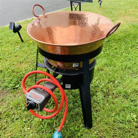 Cazo De Cobre 18” Cazo Para Carnitas Con Base Y Quemador Copper Pot W ...