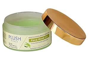 Buy PLUSH WORLD Fresh Aloe Cucumber Face Mask For Dry Skin | Hydration ...