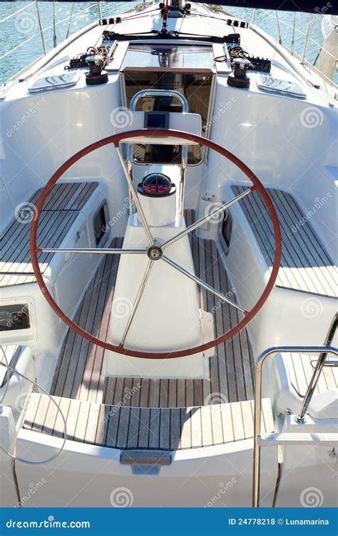 Boat Stern With Double Steering Wheel Stock Photography | CartoonDealer ...