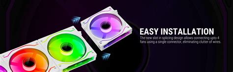 Ant Esports Crystaflow 3 In 1 ARGB Cabinet Fan (White)