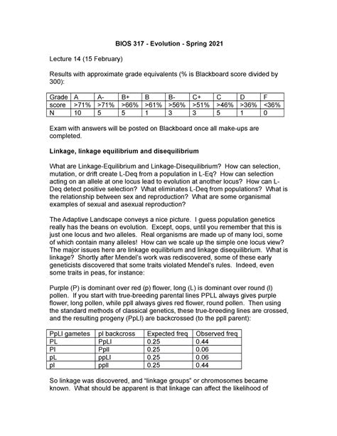 LECT14ev2021 - Notes on linkage, linkage equilibrium, and ...
