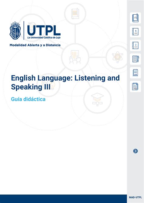 Guía didáctica - Muy bueno - English Language: Listening and Speaking ...