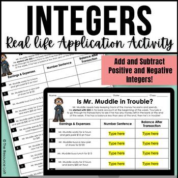 Image result for Adding and Subtracting Integers Word Problems