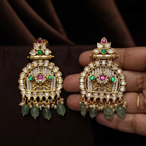 Kandan Polki Designer Earrings @ ₹1,450 | Free Delivery