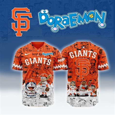 Premium MLB San Francisco Giants X Doraemon Baseball Jersey NMD - Floda ...