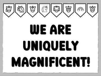 WE ARE UNIQUELY MAGNIFICENT! Unicorn Bulletin Board Kit, Ready to print ...