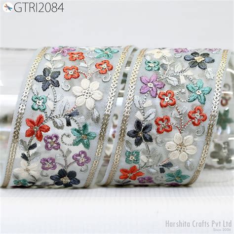 9 Yard Indian 6cm Decor Embroidery Fabric Dress Trim Embellishments DI ...