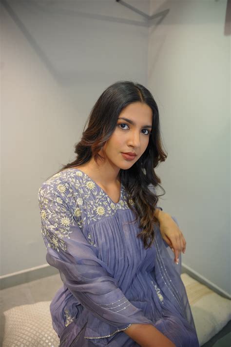 Lavender Blue Chanderi and Organza Kurta Set - Zuleiha – Zuleiha by ...