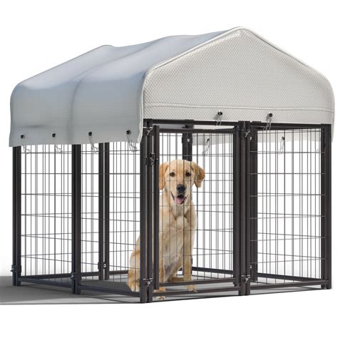 Homy Grigio Heavy Duty Large Outdoor Dog Pen Playpen Yard Pet Kennel ...