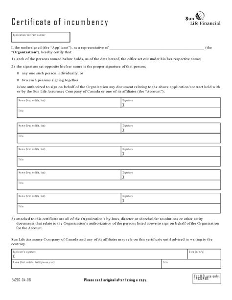 50 Best Certificate of Incumbency Samples (Free) ᐅ TemplateLab