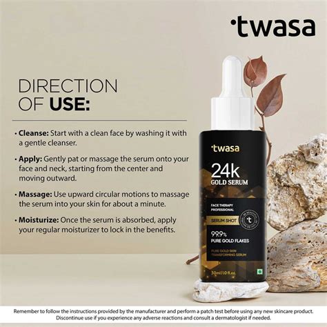 Buy 24K Gold Serum For Glowing Skin Online in India – Twasa Cosmetics
