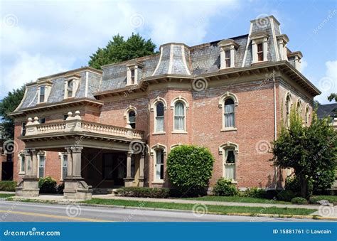 Second Empire Style Home stock image. Image of american - 15881761