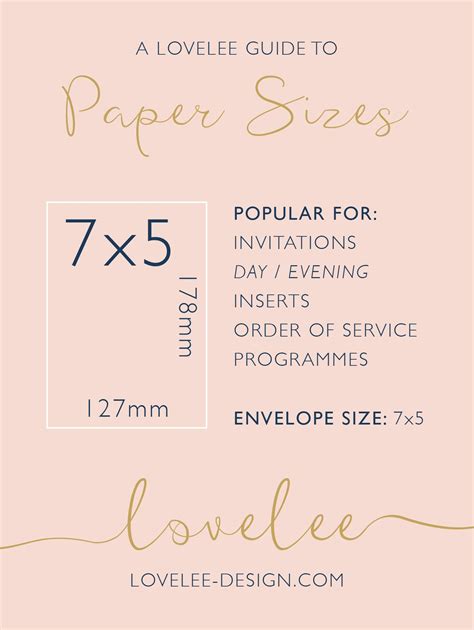 3. Guide to Wedding Invitation Paper Sizes