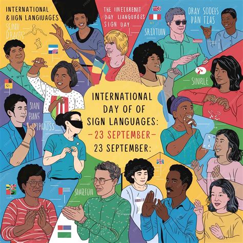 International Day Of Sign Languages Celebration Design | Premium AI ...