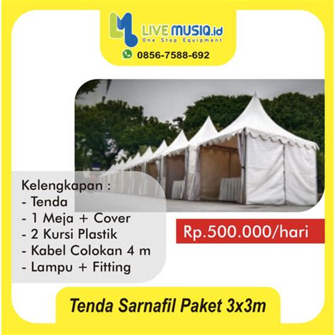 Jual Sewa Rental Tenda Sarnafil 3x3m Paket meja kursi - Jakarta Barat ...
