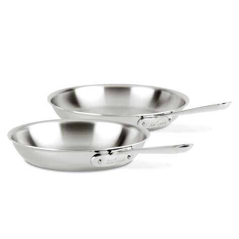All-Clad D3 3-Ply Stainless Steel 2 Piece Fry Pan Set 10, 12 Inch ...