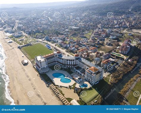 Aerial View of Town of Obzor, Bulgaria Stock Image - Image of marine, beach: 266186871