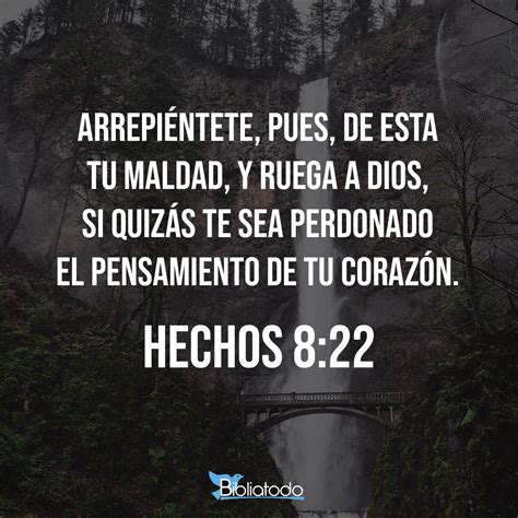 Hechos 8:22 NBV - Arrepiéntete de esta maldad y ora. Quizás Dios te ...