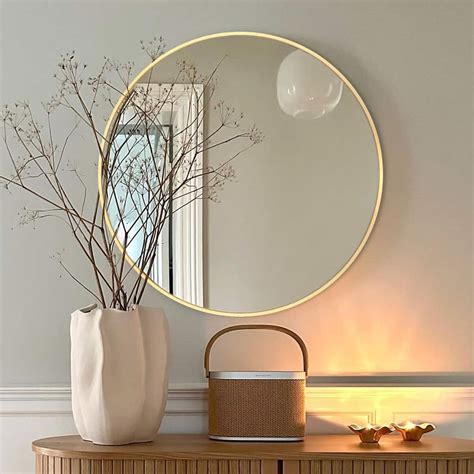 Wall Mounted Bathroom Mirror with Round Corner - Overstock - 36496425
