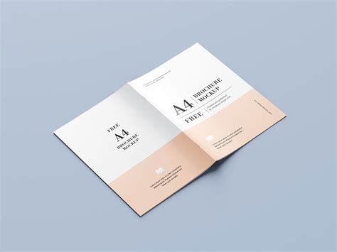 6 Free A4 Multi-Page Bi-Fold Brochure Mockup PSD Set - Good Mockups