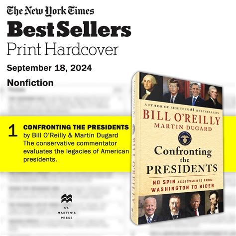 "Confronting the Presidents" Opens at #1 on the NYT Best Sellers List ...
