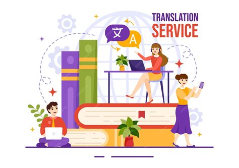 Premium Vector | Translator service illustration with language translation various countries and ...