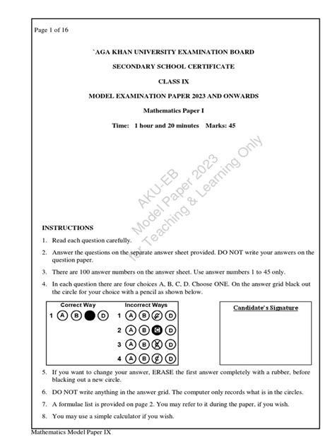 Image result for Maths Model Question Paper