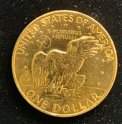 1971 EISENHOWER UNCIRCULATED $1 DOLLAR GOLD LAYERED COIN, BRIGHT LUSTER ...