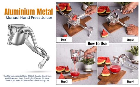 Buy JN Heavy Duty Aluminium Metal Manual Hand Press Juicer for Fruit ...