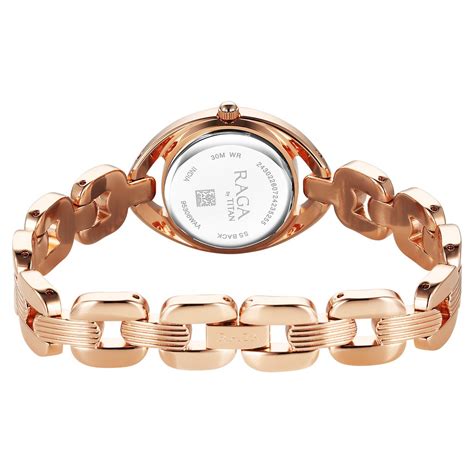 Buy Online Titan Raga Showstopper Quartz Analog Pink Dial Metal Strap ...