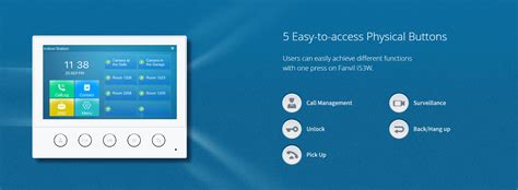 Fanvil i53W SIP Indoor Doorphone and Intercom Station with touchscreen