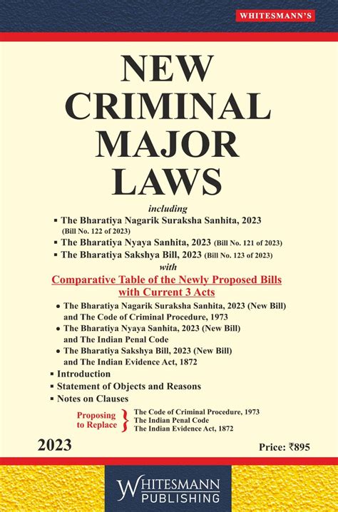 Law Books - New Criminal Laws With Comparative Table (BNSSB - BNSB - BSB)
