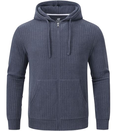 Zip Up Hoodies for Men Casual Lightweight Hoodie Full Zip Sweatshirt ...