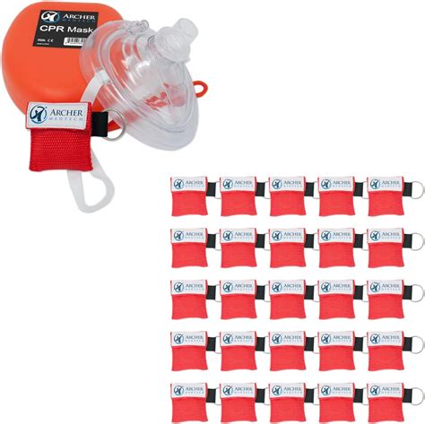 Buy CPR Face Shield Bundle. CPR Mask and 25 Pack of Pocket CPR Face ...