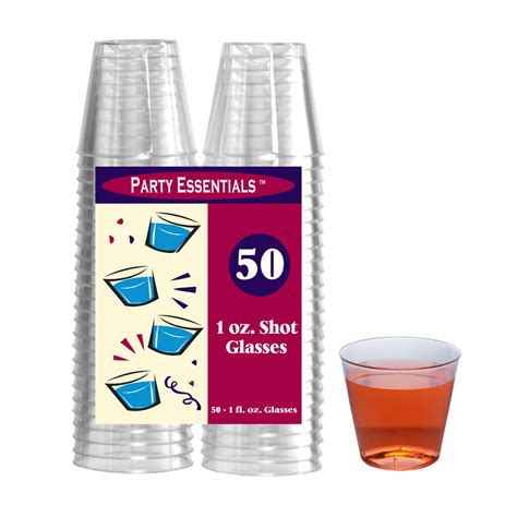 Party Essentials 1 oz Shot Glasses, Set of 50 – True Brands