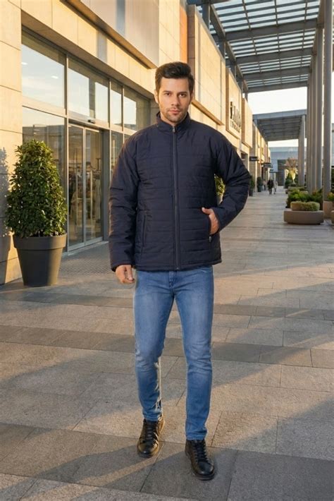 QUILT NAVY BLUE JACKET – Heganwalk