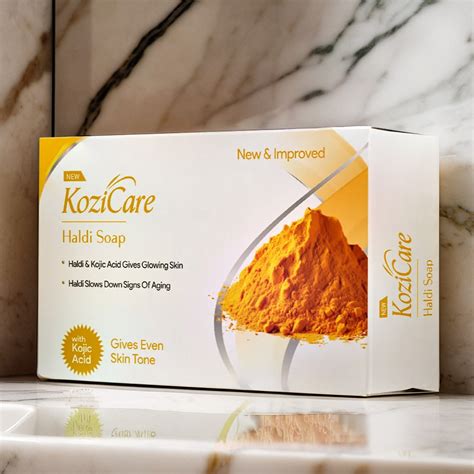 Kozicare Kojic Acid Soap & Glutathione Soap | Haldi Turmeric Face Ubta