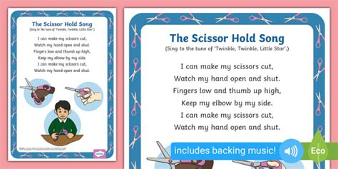 The Scissor Hold Song Poster | Twinkl