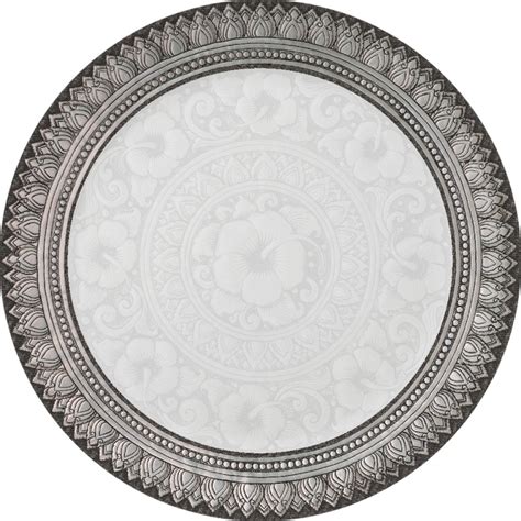 Servewell Antique Urmi Melamine Dinner Plate Set, 27cm, Set of 6, White ...