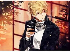 Gilgamesh Fate Stay Night Anime Boy Red Eyes Blonde Coffee Anime Matte ...