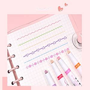 FunBlast Linear Color Pen Highlighter Pen Set Line Markers Colors For ...