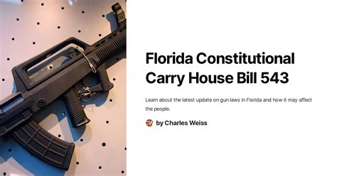 Florida Constitutional Carry House Bill 543