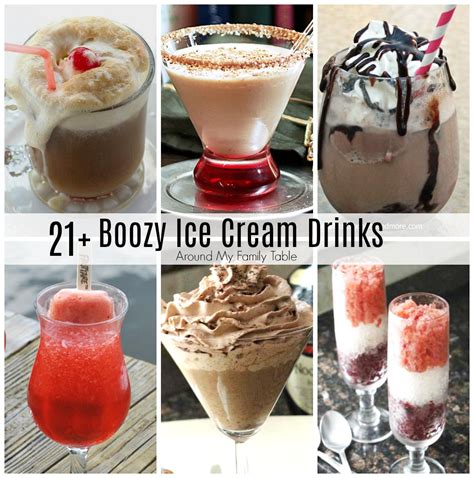 Boozy Alcoholic Ice Cream Drinks - Around My Family Table