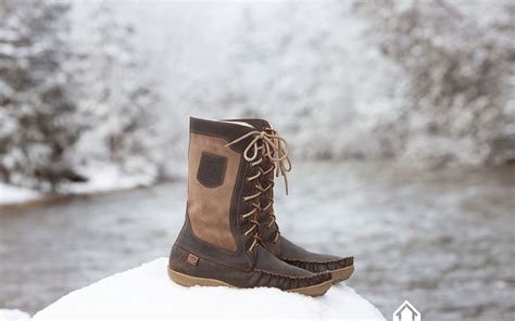 Men's 13" Snowshoe Old Brown Insulated Mukluk Winter Moccasin Boots ...