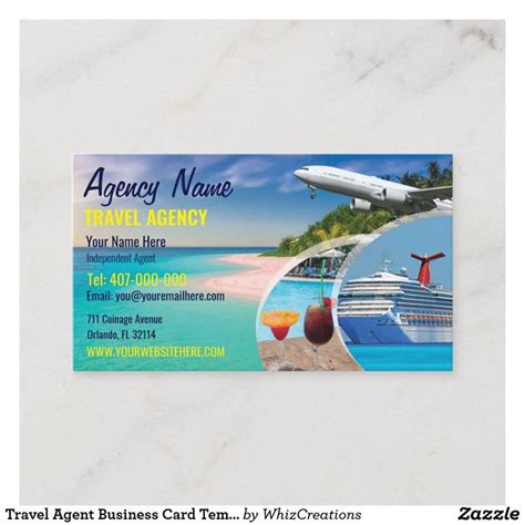Travel Agent Business Cards 的图像结果