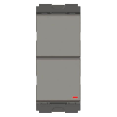 Buy Norisys Cube Series 2Gang Twin Switch With Indicator 6A 1+1Way 1M ...