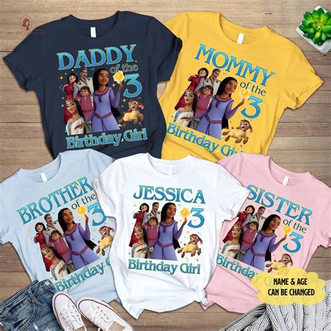 Asha Princess Wish Movie Birthday Girl Family Shirts - Etsy